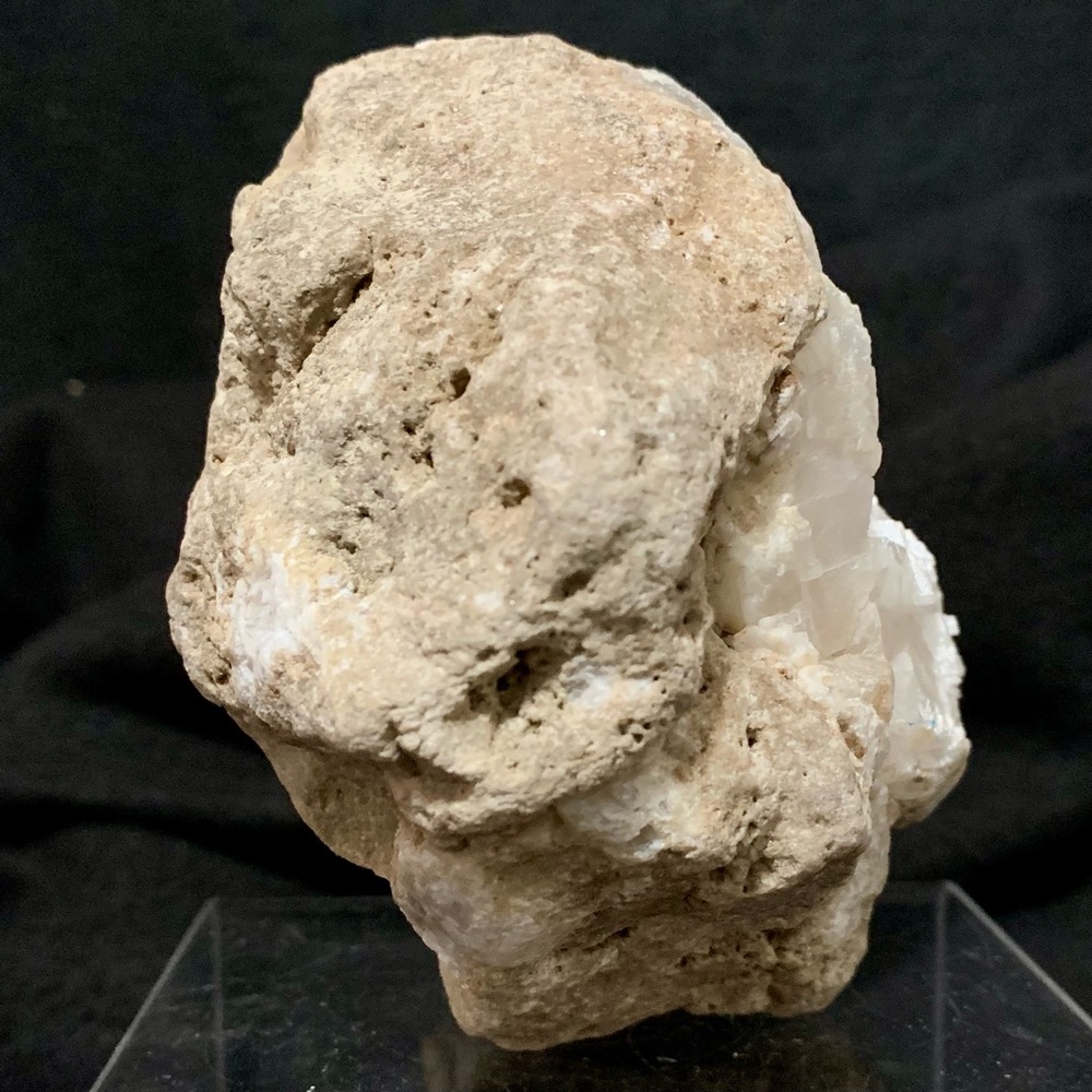 Large White Calcite Crystal in Limestone – 2 lb Natural Mineral Specimen - Picture 5 of 10